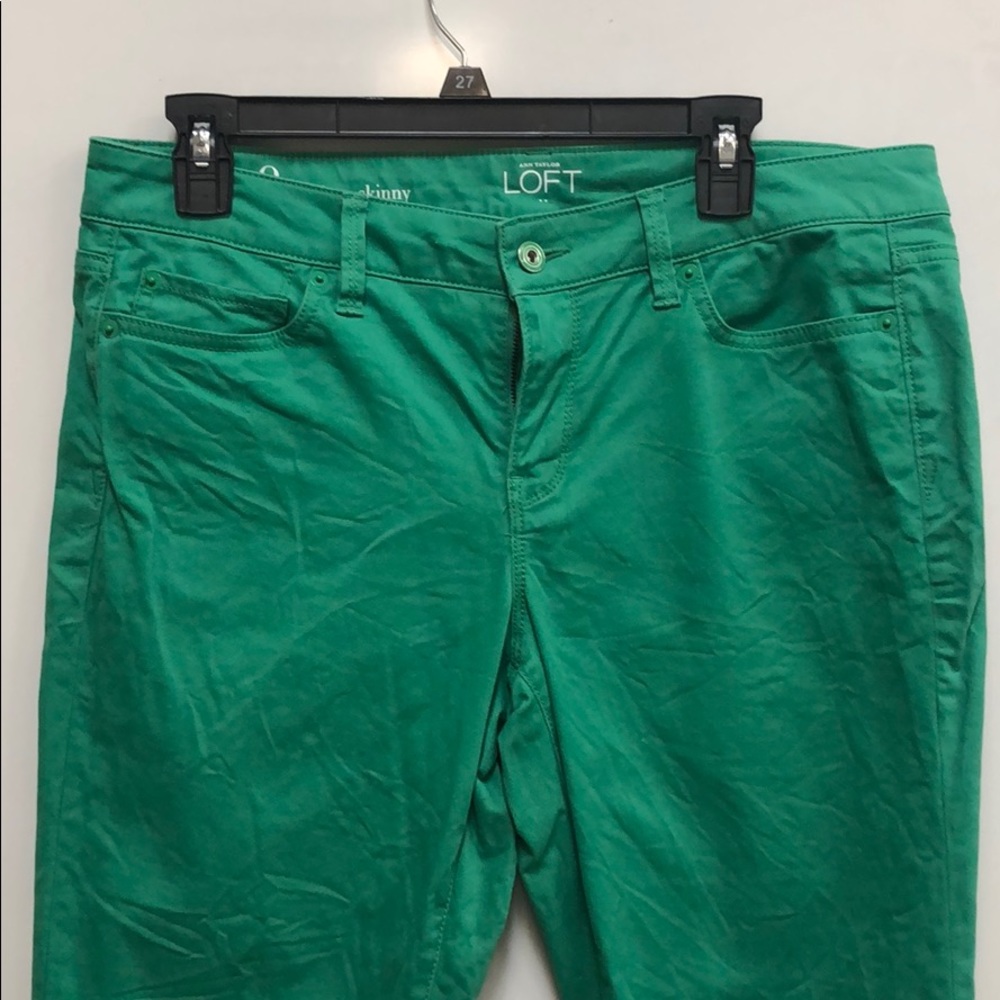 Loft Modern skinny green pants